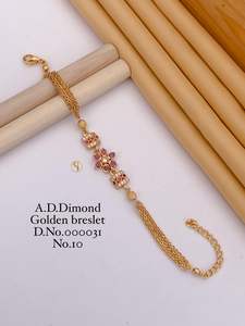 Fancy A.D Diamond <b>Rose</b> <b>Gold</b> Hath breslet Imitation Jewelry - Product Image 6