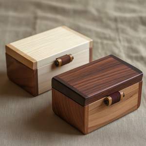 Boîtes de rangement avec logo personnalisé d'usine, meilleures ventes Vente en gros professionnelle d'emballages cadeaux en bois pour bijoux dans différents styles - Product Image 4