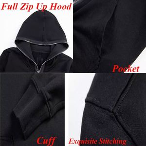 Oem Hombres Sudadera Esqueleto Grueso Rhinestone Manga Larga Impreso Oversize Cremallera Sudaderas Con Capucha - Product Image 6
