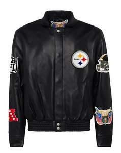 BLOUSON PLEINE EN CUIR PITTSBURGH STEELERS - Product Image 1