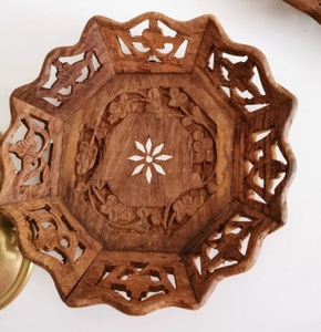 Bol en bois avec cuillère en bois d'acacia et table de dîner à la maison et produit le plus vendu japonais - Product Image 4