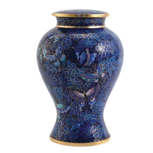 Ventas de fábrica Estilo clásico Metal brillante Cenizas de cremación Urnas para cenizas humanas Mascotas Suministros funerarios Urna de metal - Product Image 1