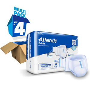 Attends Brief Extra Heavy Absorbency Medium Bag 24. Adult Diapers Odour Control Incontinence Nappies For Adults - Product Image 2