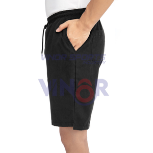 กางเกงขาสั้นผ้าฝ้ายขนแกะลำลอง100% พอดีกับกระเป๋าข้างและหลังกางเกงขาสั้นลายถนนสูงสไตล์สตรีท - Product Image 5