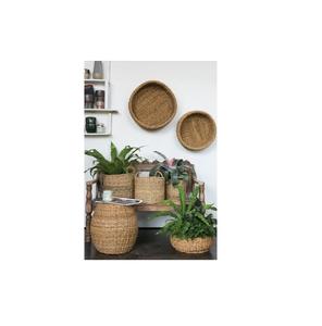 ตะกร้าหวายสำหรับปลูกต้นไม้ขนาดเล็กสำหรับตกแต่งในร่มและระเบียงดีไซน์ทำด้วยมือ - Product Image 1