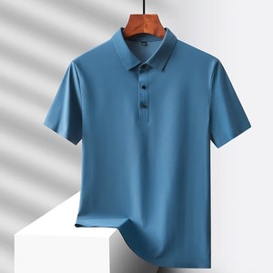 Tissu en nylon populaire sélectionné, vêtements d'été pour papa, T-shirt à manches courtes pour hommes d'âge moyen, séchage rapide en soie de glace d'été, milieu - Product Image 5
