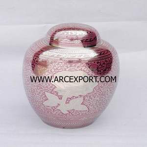 Diseño de metal Color rojo Diseño Estilo Ware Decoración única Nuevas y elegantes urnas de metal de acero elegante para cenizas humanas Adulto - Product Image 5