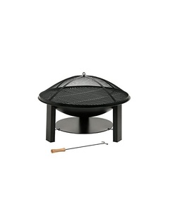 Foyer en fer à bol profond de style vintage pour jardin ou jardin en terrasse extérieure fabriqué avec un matériau durable résistant à la chaleur - Product Image 2