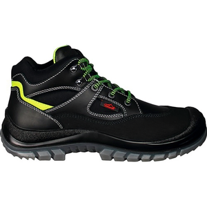 Botas de Seguridad Tibetanas S3 EN20345 de Cuero, Talla 41, Negro/Verde Neón, para Guantes de Jardinería y Equipo de Protección - Product Image 2