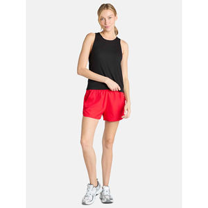 Nuevos pantalones cortos de verano para mujer, pantalones cortos de Yoga de entrenamiento ligero, mallas deportivas altas acanaladas de color rojo melocotón, pantalones cortos de Yoga deportivos ajustados - Product Image 6