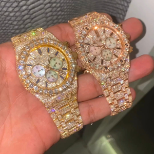 Trending Fully Customized Iced Out Diamond Lab Grown Watch for Men Hip Hop Diamond Jewelry Watch Gift - Product Image 1