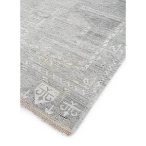 Alfombra Afgana de Lana Tejida a Mano Color Marfil con Diseño Geométrico Estilo Tabriz para el Hogar, Sala de Estar, Pasillo, Rectangular, Hecha a Mano - Product Image 2