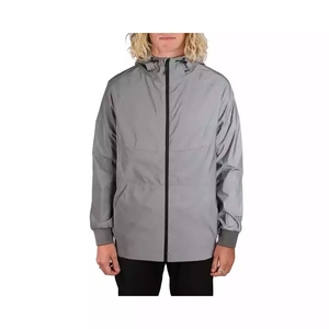 Veste coupe-vent à capuche pour homme en nylon imperméable de haute qualité avec logo personnalisé, réfléchissante - Product Image 3