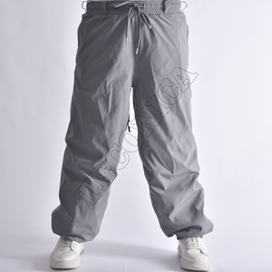 Pantalon de neige gris clair classique avec ceinture élastique coupe ample et couche intérieure chaude pour le temps froid - Product Image 1