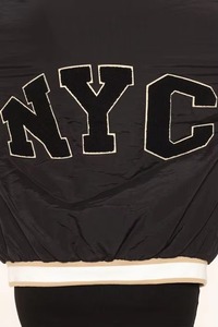 Chaqueta Universitaria para Mujer, de Algodón y Poliéster, Tejida |   Chaqueta Bomber de Béisbol Universitaria Personalizada, OEM ODM, Bordado, Puños Acanalados, Diseño Impermeable - Product Image 4