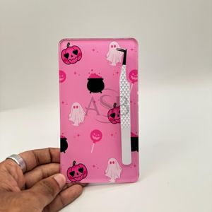 Carreaux de cils acryliques personnalisables pour Halloween Vente en gros Pince à épiler ovale Design durable Carreaux de cils personnalisés en forme de cercle et de citrouille - Product Image 5