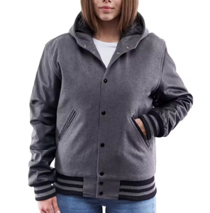 แจ็คเก็ตมีตัวอักษรฤดูหนาวของผู้หญิงแจ็คเก็ตฤดูหนาวแบบกำหนดเอง - Product Image 4