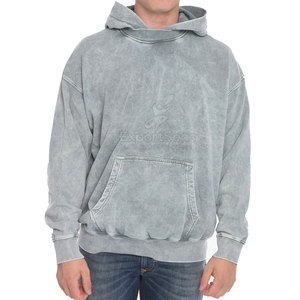 Sweats à capuche respirants à séchage rapide avec lavage à l'acide Logo d'impression personnalisé - Product Image 1