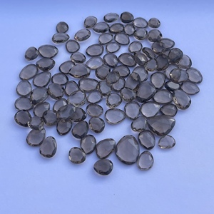 8mm 12mm Quartz fumé naturel tranche à facettes goutte Talpe pierres dernière fabrication de bijoux produit tendance prix de gros véritable - Product Image 2