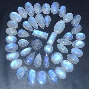 AAA + pierre de lune naturelle de qualité supérieure pierre précieuse en vrac mélange forme taille Cabochon pierre de lune pierre précieuse en vrac pour la fabrication de bijoux - Product Image 6
