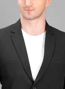 Exportateur indien de blazers formels classiques noirs pour hommes, coupe ajustée moderne pour les réunions professionnelles, en vente - Product Image 4