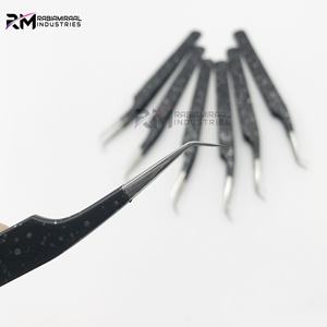 RMI Super Producto Pinzas de Extensión de Pestañas de Acero Inoxidable Personalizadas, Color Recubierto de Papel y Punta Plateada - Product Image 6