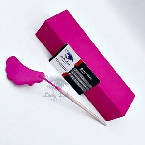 Caja de Espejo para Artista de Pestañas Personalizada, Doble Color Rosa Intenso y Rosa Claro, Acero Inoxidable, Herramientas para Extensión de Pestañas, Forma de Nube, Logotipo Personalizado - Product Image 2