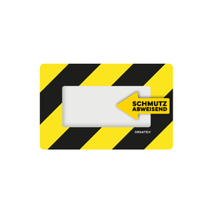 Etichette Adesive per Pavimenti LongLife Antimacchia Trasparenti 1/3 DIN A4 Nero/Giallo Confezione da 10-LG-KLS-1/3DIN-SG - Product Image 1