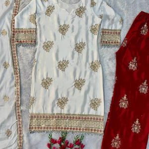 PARTY WEAR TOP Y PLAZZO CON FANCY DUPPATA - Product Image 5