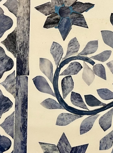 Plateau de chipset incrusté d'os ivoire populaire en motif Zig Zag pour le service et la décoration intérieure avec un artisanat de premier ordre - Product Image 5