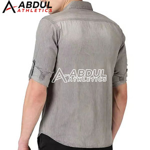 Services OEM, chemise en jean pour homme de haute qualité, design personnalisé, nouvelle conception de chemise en jean pour homme - Product Image 2