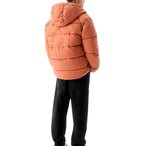 Chaqueta acolchada con cremallera completa con estampado personalizado a prueba de viento y algodón de poliéster para hombre cómoda de invierno - Product Image 3