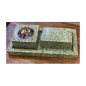 Ensemble de brûleur à bakhoor de haute qualité, incrusté de nacre arabe religieuse, boîte à plateau, parfum de fraise, anis étoilé, décoration d'intérieur, Inde 2024 - Product Image 3