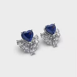 Venta caliente estilo clásico rodio plateado 14K/18K oro sólido laboratorio cultivado diamante enhebrador pendientes delicado diseño en capas para - Product Image 4