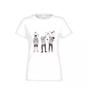 เสื้อยืดคอกลมแขนสั้นเข้ารูปคลาสสิกสำหรับผู้หญิงเสื้อยืดผ้าฝ้ายแบบคลาสสิก - Product Image 6