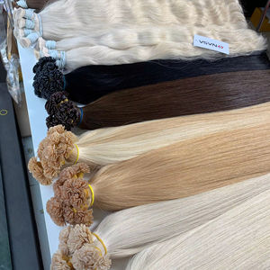 Extensions vietnamiennes lisses de qualité supérieure, 100g, super double tirage, 30 pouces, à fixer par kératine, prix de gros - Product Image 1