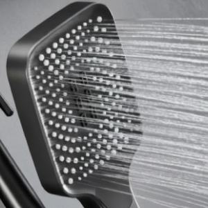 Système de douche thermostatique finition graphite, noir mat, tête carrée, achat en gros, fabricant, fournisseur, prix d'usine, livraison mondiale - Product Image 2