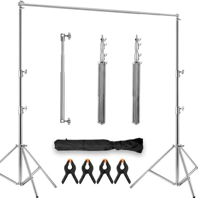 2.8*3m Stainless Steel Adjustable Backdrop Stand  for Photo/Video Studio Portrait Photoshoot Parties Baby Shower Birthday