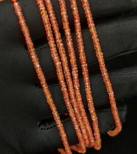 Lustre LD modelo 100% cuentas de zafiro naranja de 16 pulgadas de alta calidad Natural 2-3mm AAA + piedra preciosa Rondelle piedra Padparadscha zafiro - Product Image 3