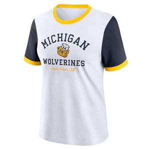 เสื้อยืดมหาวิทยาลัยมิชิแกนริงเกอร์ใส่ได้ทั้งชายและหญิงเสื้อผ้าคอตตอนสไตล์วิทยาลัยแบบกำหนดเองด้านหน้าพิมพ์ลายกราฟิกโลโก้ขนาดพิเศษ - Product Image 2