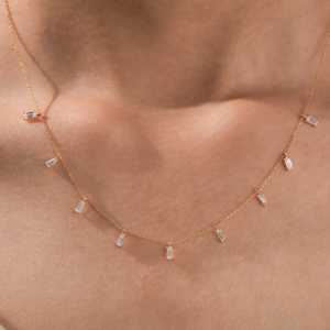 Collar con Colgante de Diamante Marquise de Laboratorio de 0.90 CT, Joyería Fina de Lujo para Mujer, Ideal para Regalos de Novia Premium - Product Image 5