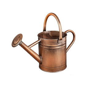 Bidon d'eau en fer fait main enduit de poudre bleue fini style moderne arrosoir en métal design tendance à la mode - Product Image 1