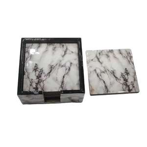 Tapis à boire pour thé sous-verre en résine et bois 4 pièces du fabricant indien de sous-verres tapis meilleur taux - Product Image 1