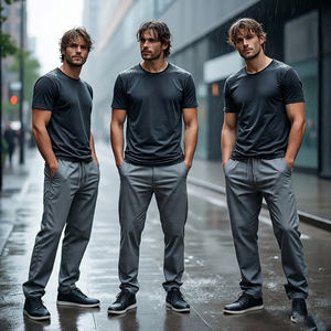 Pantalon de survêtement en nylon personnalisé pantalon de pluie pour homme pantalon coupe-vent pour homme pantalon de survêtement streetwear cargo coupe-vent - Product Image 2