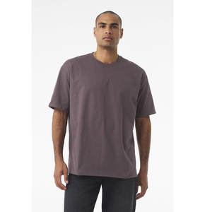 T-shirt surdimensionné pour homme en coton lourd 100% avec épaules tombantes, logo personnalisé, streetwear hip-hop - Product Image 2