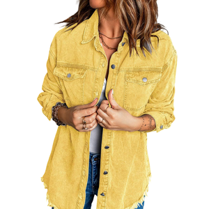 Camisa Vaquera Informal 2026 para Mujer, Servicio de Fabricación Personalizada al por Mayor, Camisa Vaquera de Algodón Transpirable de Alta Calidad para Mujer - Product Image 3