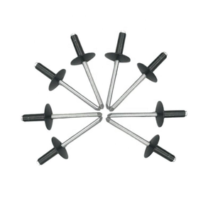 Remache de cabeza abovedada de 4.7mm de aluminio con pintura negra horneada, remache ciego con brida del fabricante - Product Image 1