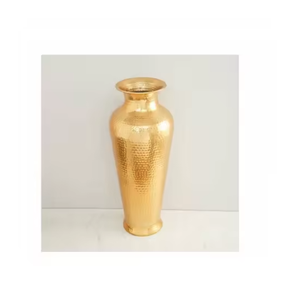 Modern Gold Finished <b>Table</b> <b>Vase</b> Metal <b>Vases</b> for Home Decorative Accent Piece By Indian Manufacturer In Low MOQ - Product Image 1