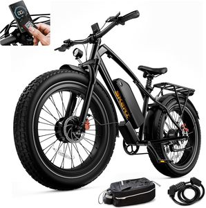Bicicletta elettrica a doppio motore da 750W/2000W per adulti, 28/38mph, batteria da 48V 15.6/20,5ah, bici elettrica fuoristrada da 26 "x 4" - Product Image 1