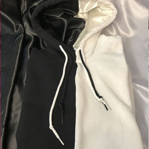 เสื้อสเวตเตอร์แบบสวมหัวทำจากผ้าซาตินมีฮู้ดกำหนดได้เอง2โทนสีบล็อกใส่ได้ทั้งชายและหญิง - Product Image 4